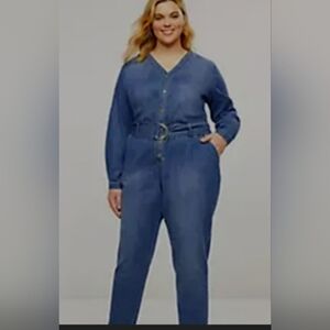Lane bryant denim jumpsuit